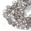 Transparent Electroplate Glass Beads Strands EGLA-F152B-PL01-3