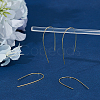 2 Pairs Sterling Silver Ear Wire STER-WH0061-46G-4