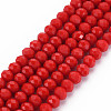 Opaque Solid Color Glass Beads Strands EGLA-A034-P6mm-D22-1