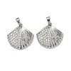 Brass Micro Pave Cubic Zirconia Pendants KK-C093-07P-1
