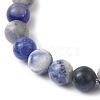 Natural Sodalite Beads Stretch Bracelets for Women Men BJEW-JB11453-4