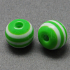 Round Striped Resin Beads RESI-R158-20mm-04-1