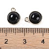 Natural Black Onyx(Dyed & Heated) Pendants G-K372-03G-04-3