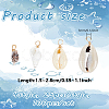 100Pcs 4 Style Natural Shell Pendant PALLOY-NB00011-2