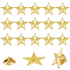 30Pcs Zinc Alloy Star Brooches FIND-FH0011-52G-1