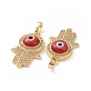Brass Micro Pave Cubic Zirconia Pendants ZIRC-F136-03G-4