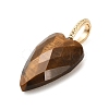 Natural Tiger Eye Pendants G-C290-01E-2