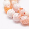 Faceted Natural Fire Crackle Agate Beads Strands X-G-F447-8mm-B03-3