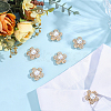 6Pcs Flower Alloy Plastic Cufflinks FIND-CY0001-65A-4