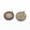 Zinc Alloy Pendant Settings for Cabochon & Rhinestone X-PALLOY-A15290-AB-FF-2