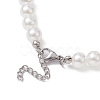 Plastic Imitation Pearl with Acrylic Sports Ball Beaded Necklaces for Women NJEW-JN04660-6