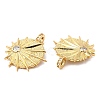 Brass Micro Pave Cubic Zirconia Pendants KK-P236-03G-2