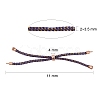 Adjustable Nylon Cord Slider Bracelet Making MAK-F026-A-RG-4