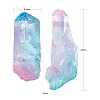3Pcs Electroplate Natural Quartz Crystal Beads Strands G-FS0001-66-2