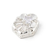 Brass Micro Pave Cubic Zirconia Beads KK-K297-28S-3