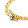 Reiki Crystal Natural Mixed Stone Beads Bangle for Girl Women BJEW-JB06802-6