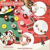 120Pcs 8 Styles Christmas Santa Claus Theme Spray Painted Schima Wood Beads WOOD-CJ0002-60-3