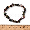 Unisex Chip Natural Tourmaline Beaded Stretch Bracelets BJEW-S143-43-5