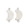 Natural Shell Moon Connector Charms STAS-D378-24P-1
