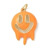 Halloween Theme Brass Enamel Pendants KK-L248-01G-03-1