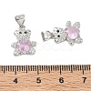 Brass Micro Pave Cubic Zirconia Charms KK-K351-69P-06-3