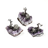 Natural Amethyst Cluster Base Sculpture G-N347-02B-1