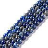 Natural Lapis Lazuli Smooth Round Beads Strands G-I181-09-6mm-1