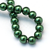 Baking Paint Pearlized Glass Pearl Round Bead Strands X-HY-Q003-4mm-75-4