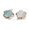 Natural Flower Amazonite Pendants G-P566-01G-15-2