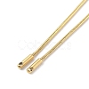 Ion Plating(IP) 304 Stainless Steel Round Snake Chain Bracelet Making BJEW-M293-11G-3
