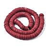 Flat Round Handmade Polymer Clay Beads CLAY-R067-10mm-29-3