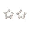 Star Cubic Zirconia Cuff Earrings KK-A228-06P-1