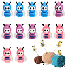 16Pcs 4 Colors Silicone Knitting Needle Stoppers AJEW-GL0001-85-1
