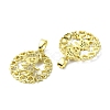Rack Plating Brass Micro Pave Cubic Zirconia Pendants KK-R157-13B-G-2