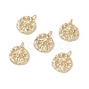 Brass Micro Pave Cubic Zirconia Pendants ZIRC-G157-03H-01G-3