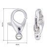 Silver Color Plated Alloy Lobster Claw Clasps X-E105-S-3
