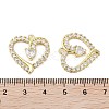 Rack Plating Heart Brass Micro Pave Cubic Zirconia Pendants LS-KK-E102-04G-3