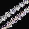 Electroplate Glass Beads Strands EGLA-T028-02A-1