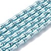 Electroplate Glass Beads Strands EGLA-Q128-13G-1