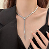 Adjustable Brass Snake Lariat Necklaces for Women FS-WGAF582-02-1