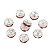 Brass Rhinestone Spacer Beads RB-A014-L6mm-21S-4