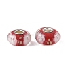 Lampwork & Brass Core European Beads LAMP-P019-01P-31-1