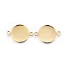 201 Stainless Steel Cabochon Connector Settings X-STAS-F191-15G-F-1