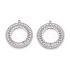 304 Stainless Steel Hollow Pendants STAS-T064-72P-1