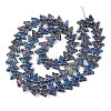 Electroplate Glass Beads Strands EGLA-N012-04Q-2
