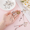 5Pcs 5 Styles Star Alloy Snap Hair Clips PHAR-GO0001-02-3