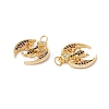 Rack Plating Brass Micro Pave Colorful Cubic Zirconia Pendants ZIRC-C040-48A-G-3