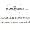 Tarnish Resistant 304 Stainless Steel Cable Chains CHS-A003J-0.4mm-2