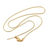 304 Stainless Steel Snake Chain Necklace for Women NJEW-G104-01G-1