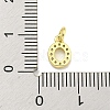 Letter Brass Micro Pave Clear Cubic Zirconia Pendants KK-K354-06G-O-3